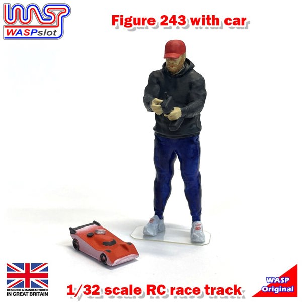 a toy figure next to a toy car