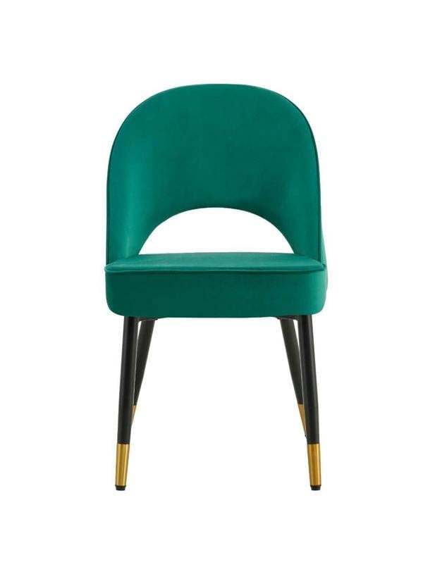 HYGRAD BUILT TO SURVIVE Padded Velvet Dining Chairs with Black Legs – Set of 2 | HYGRAD®