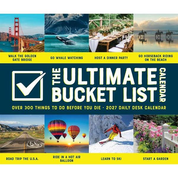 Bucketlist Desk Calendar 2027, Desk Calendars, Day To View, Lifestyle, Gift