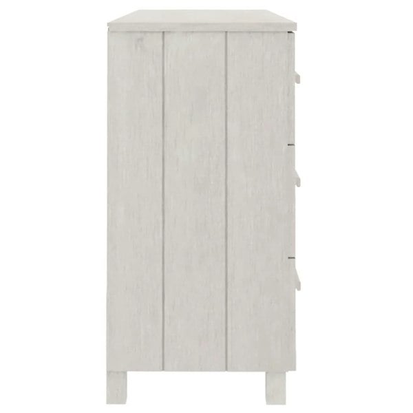 Berkfield Sideboard HAMAR White 113x40x80 cm Solid Wood Pine