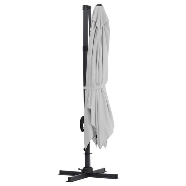 Copy of Light Grey 3 x 3 m Square Cantilever Parasol Outdoor Hanging Umbrella for Garden and Patio Parasols Living and Home