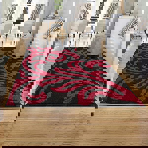 Smart Living Carved Rug Florence - Black Red