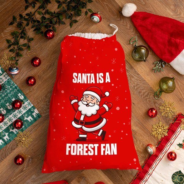 BritishmadeGifts Santa is a Forest Fan - Football Fan Santa Sack