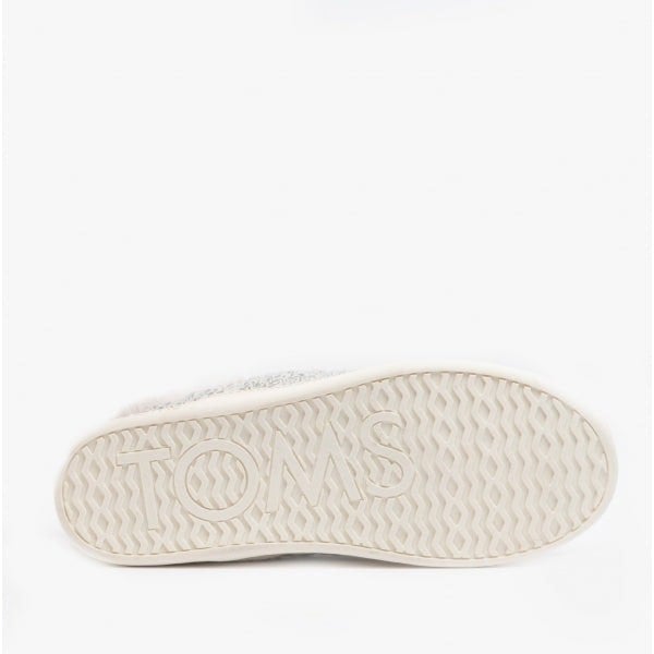 TOMS SAGE Womens Knitted Mule Slippers White