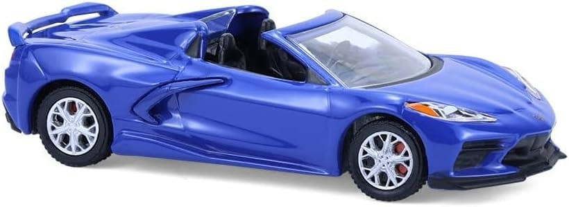 MCSlots Corvette Stingray Convertible 2021 Elkhart Lake Blue 1:64 Scale Greenlight 13370E
