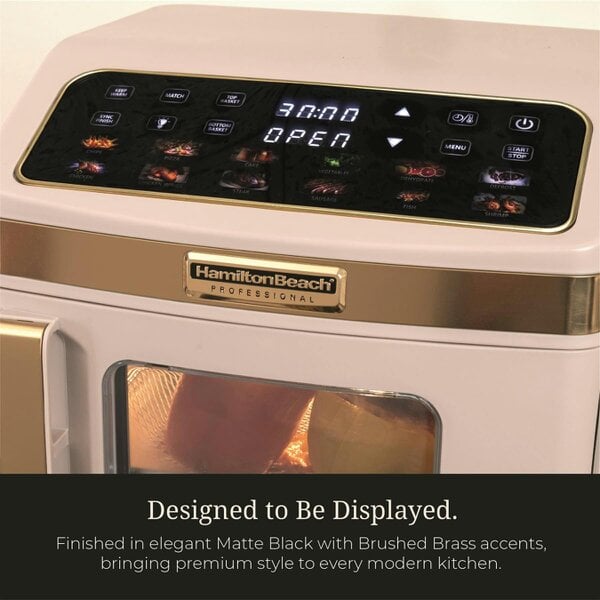 Hamilton Beach Professional DualStack 14.5L Air Fryer Oven - Stone & Brushed Brass