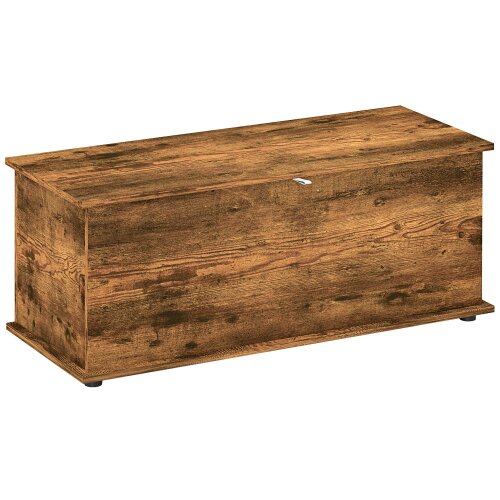 Wyld Haus Nomo Malu Rustic Brown Storage Trunk With Flip Top Lid Safety Hinges