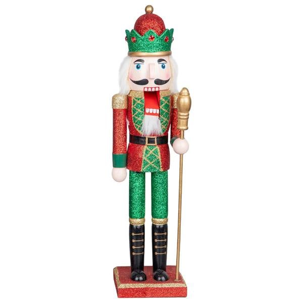 38cm Wooden Christmas Nutcracker Soldiers Set of 3, Hand Painted Festive Home Decorations image 6