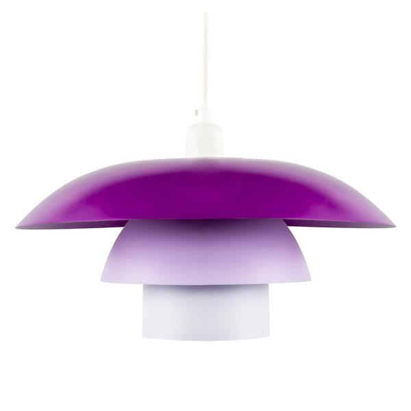 Modern Designer Purple and Lilac Lavender Metal Pendant Lighting Shade Image 5
