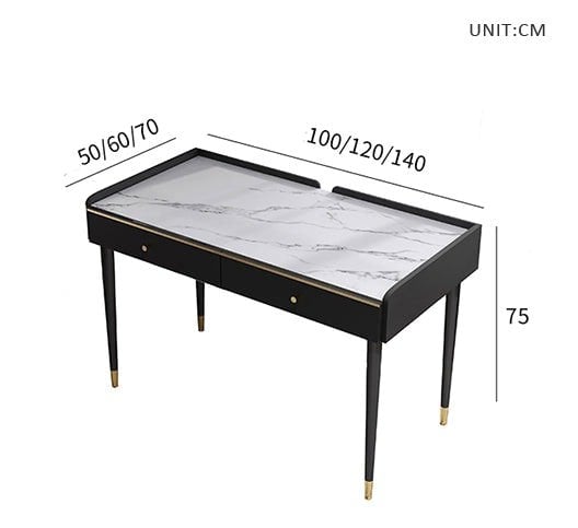 Bodden Office Desk, Sintered Stone-Weilai Concept-Weilai Concept