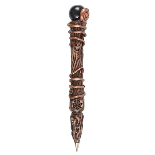 Serano Protection Black Obsidian Crystal Wand Pen