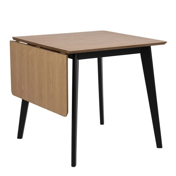 Furniture To Go Roxby Extending Dining Table 80-120cm in Oak & Black