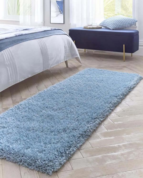 Chicago Duck Egg Blue Shaggy Rug | Luxurious | The Rugs