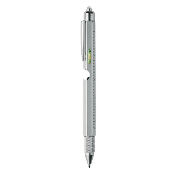 MidOcean Retool Spirit Level Pen (Batteries Included) - Matt Silver - 