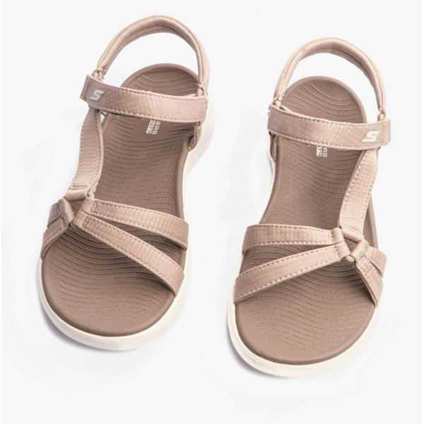 Skechers 141451/TPE GO WALK FLEX Slingback Sandals Sandals   in  Taupe