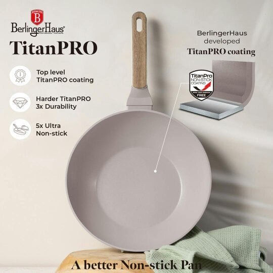 Berlinger Haus BH8334 – 28 cm Wok Pan | Taupe Nordic