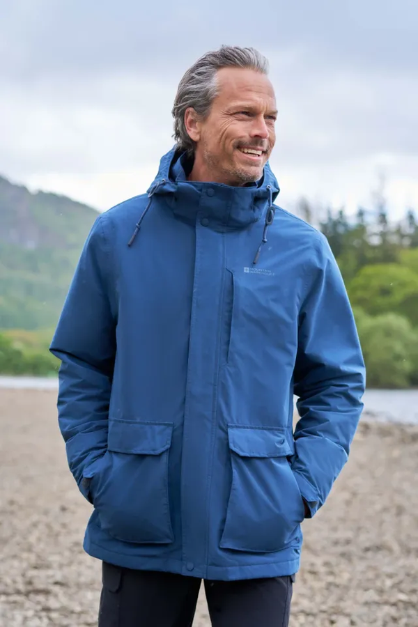 Mountain Warehouse Mens Ashburn Lightweight Parka - Navy