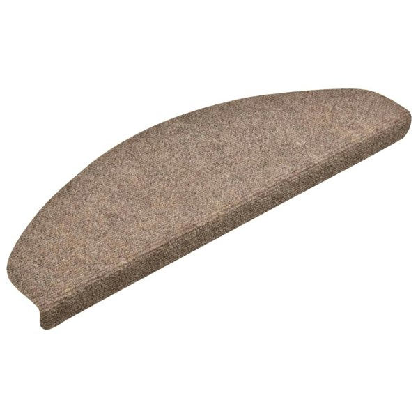 Berkfield Self-adhesive Stair Mats 5 pcs Cream 65x21x4 cm Needle Punch
