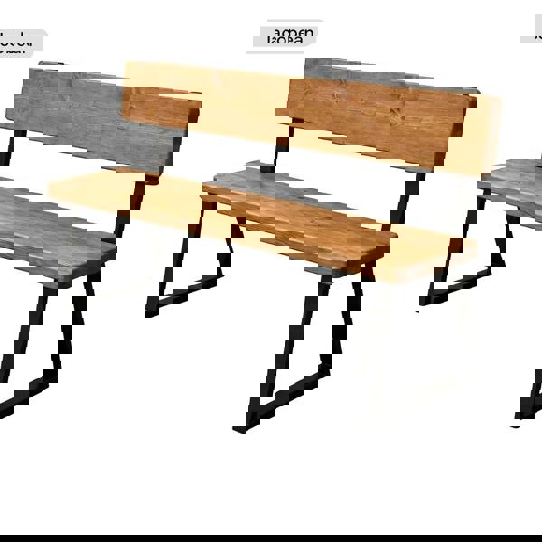 TRL Furniture Sleek & Slender Reclaimed Bench with Back