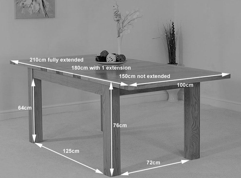 That's Furniture Seattle 150 - 210cm Oak Extendable Dining Table