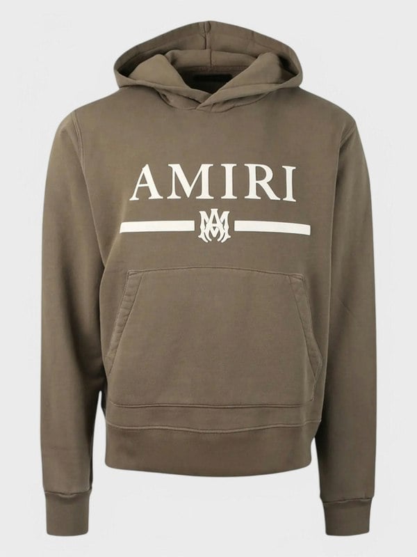 Amiri Ma Bar Logo Hoodie Shiitake - Supplied FashionAMIRI