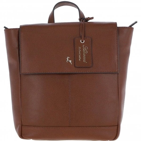 'Lussuria Venezia' Real Leather Flapover Backpack: 64257