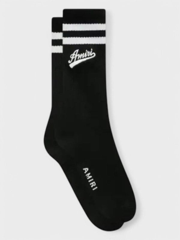 Amiri Varsity Script Sock Black/White - Supplied FashionAmiri