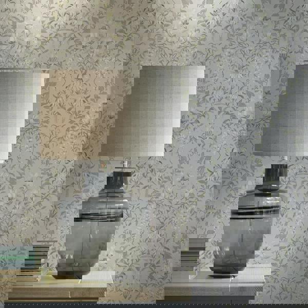 Laura Ashley Parterre Wallpaper - Sage Green - 10m