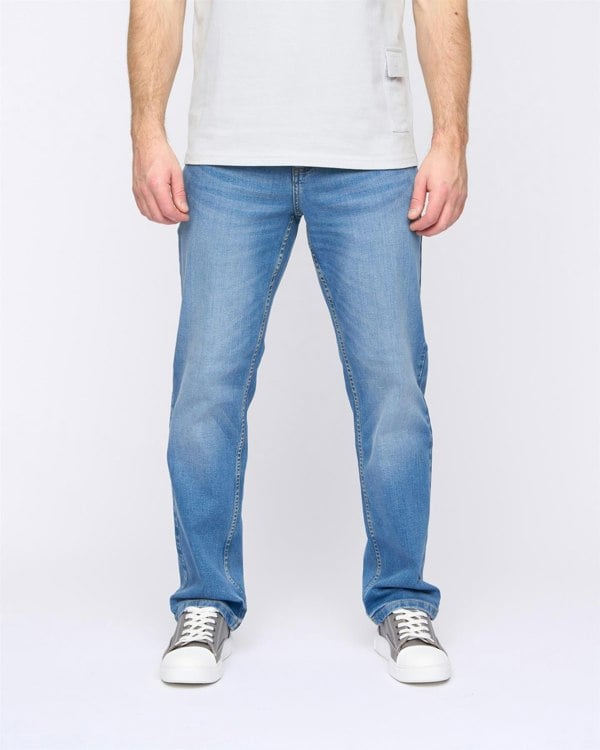 Duck and Cover Rushawn Relaxed Fit Jeans Light Wash