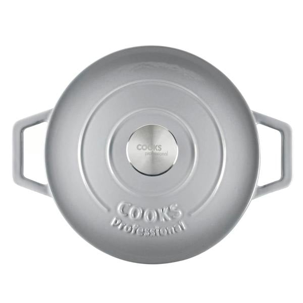 Cooks Professional 20cm Cast Iron Casserole | Grey