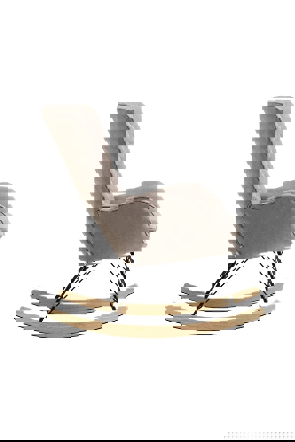 Living and Home Modern Terry Cloth Diamond Check Tufted Rocking Chair