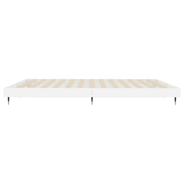Berkfield Bed Frame High Gloss White 200x200 cm Engineered Wood