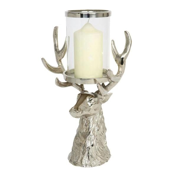 Culinary Concepts Stag Head Antler Hurricane Lantern