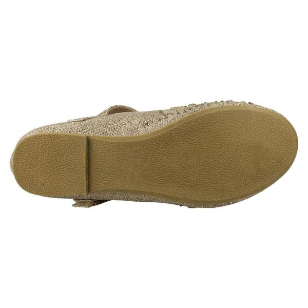 Spot On Girls Spot On Hook & Loop Bar Strap Diamante Ballerinas H2484