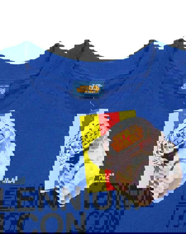 Star Wars Mens Blue Millennium Falcon Short Sleeved T-Shirt