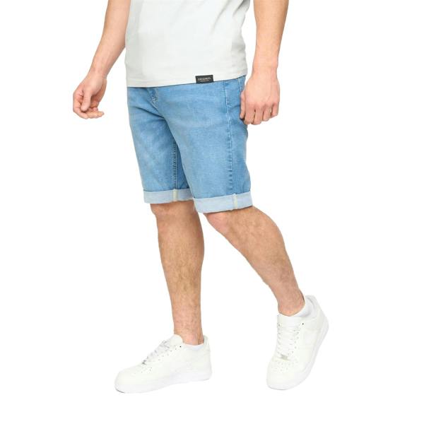 Crosshatch Mens Youlgreeve Denim Belted Shorts - Mid Wash - 
