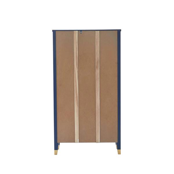 Cabinet Bits Palazzi Narrow Bookcase Blue H127 W69 D25cm