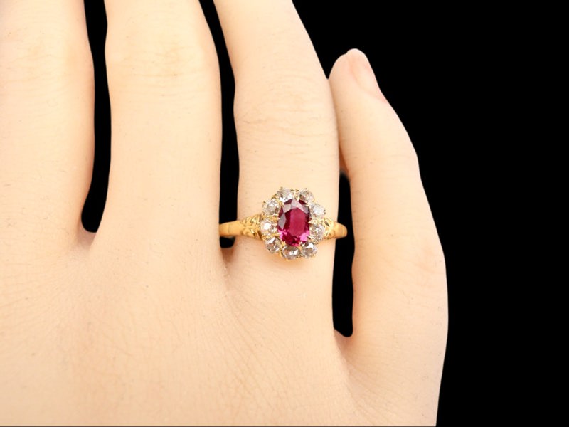 Vintage Tom A vintage Ruby and Diamond Cluster Ring