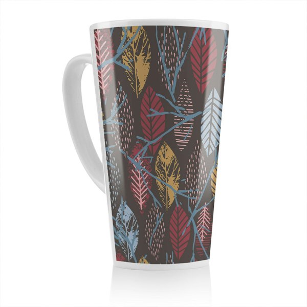 Benjamin Tate Design Prints Of Autumn Leaves Latte Mug