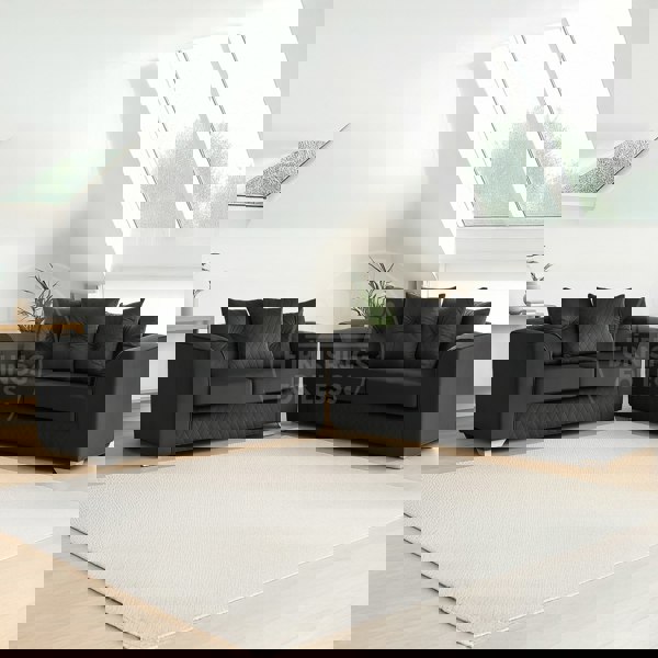 Furnishings For Less Victoria Plush Velvet Sofa Suite