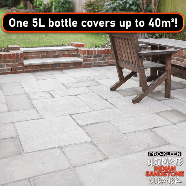 ProKleen Pro-Kleen Ultimate Indian Sandstone Cleaner Removes Dirt, Grime, Black Spots, Stains & More Restores Colour Child & Pet Safe 5L