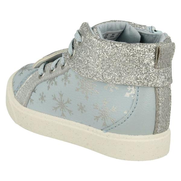 Clarks Girls Clarks Elsa Detailed Frozen Hi Top Trainers City Ice T