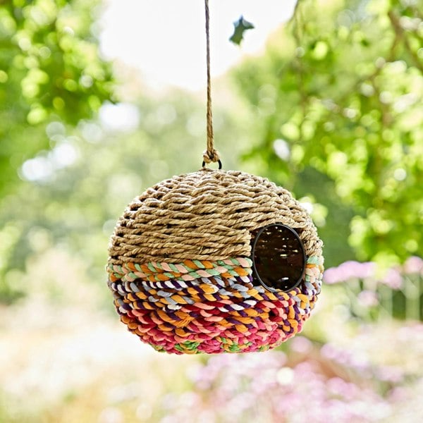 Paper High Large Round Recycled Cotton Birdhouse