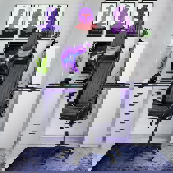 Dorel Home Senna Office Chair with Wheels in Black / Grey