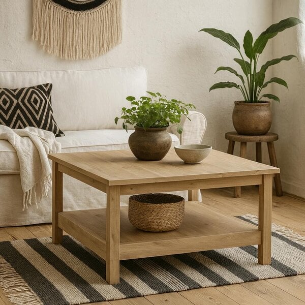 Wyld Haus Wildberry Natural Oak Wood Coffee Table