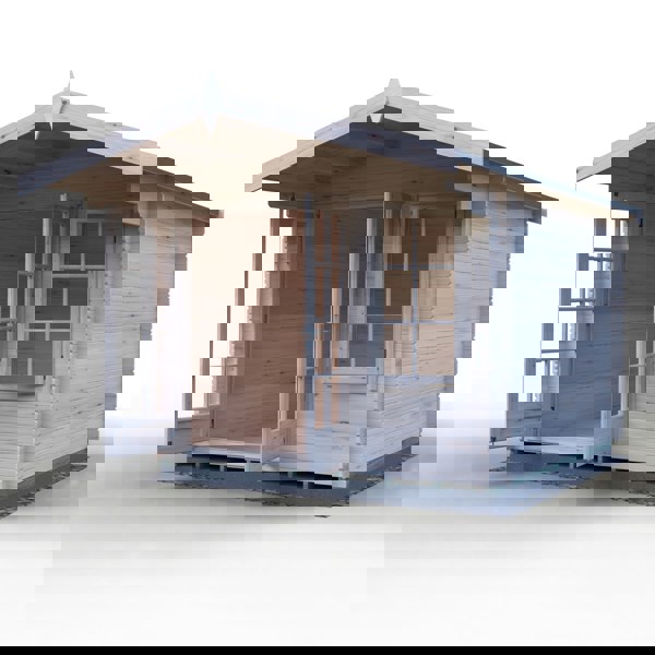 Shire Glenmore 10Gx10 Log Cabin 28mm interlock cladding - Best Shed