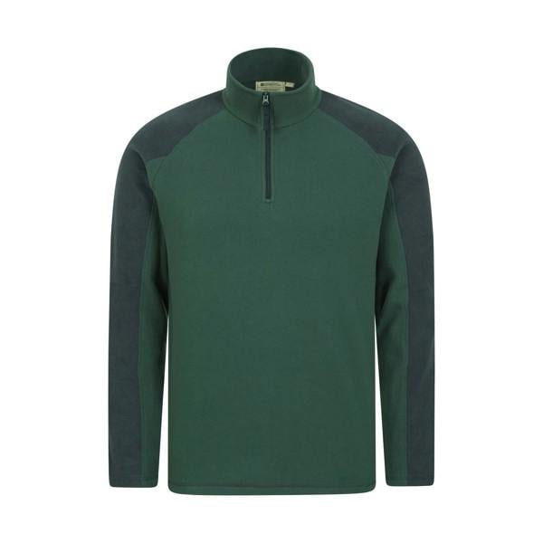 Mountain Warehouse Mens Ashbourne II Half Zip Fleece Top - Khaki Green
