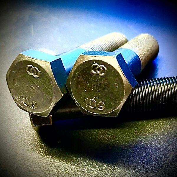 Fixaball M14 M16 M20x1.5P Fine Pitch Hex Bolt High Tensile 10.9 Self Colour