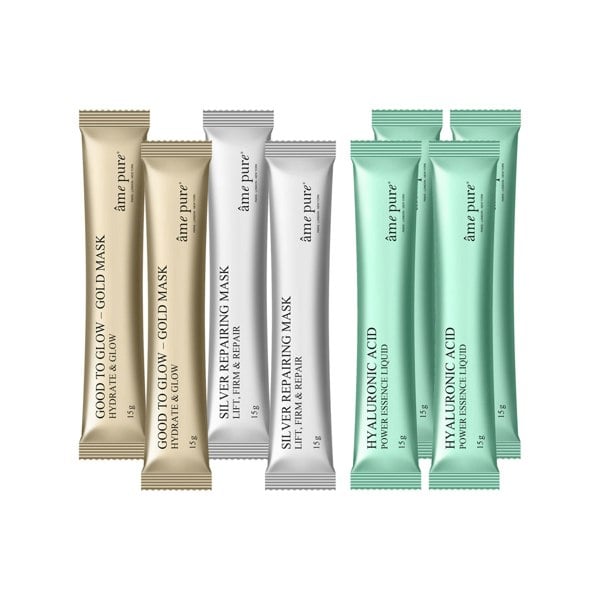 Âme Pure JELLY GLOW RUBBER MASK MIX - Peel-Off Hyaluronic Acid Hydrating Face Mask Set 4 pcs