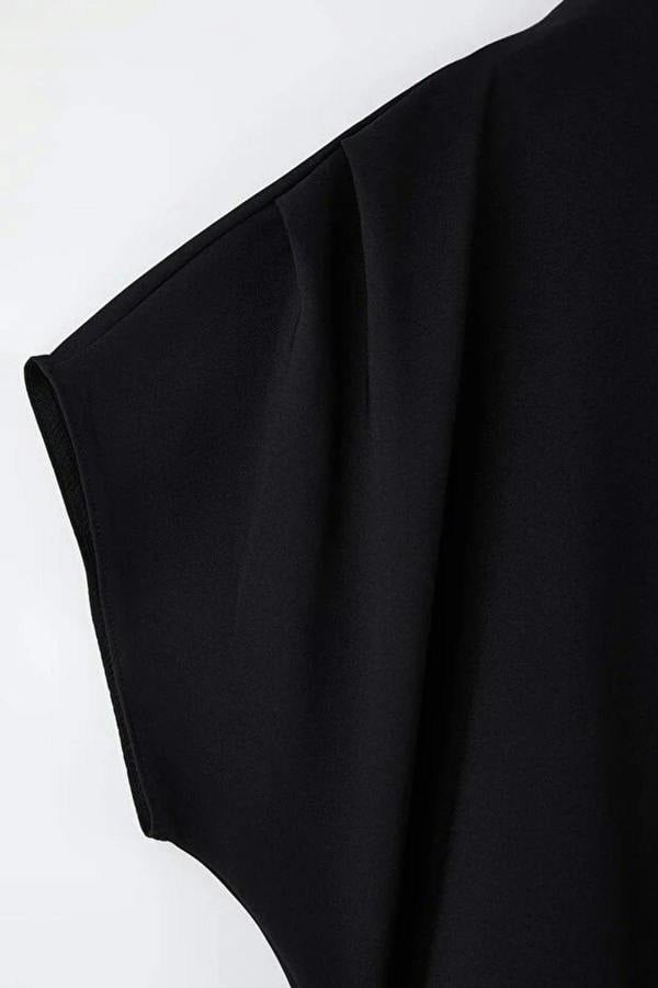 WOVCOR A-Line V-Neck Midi Plus Size Dress